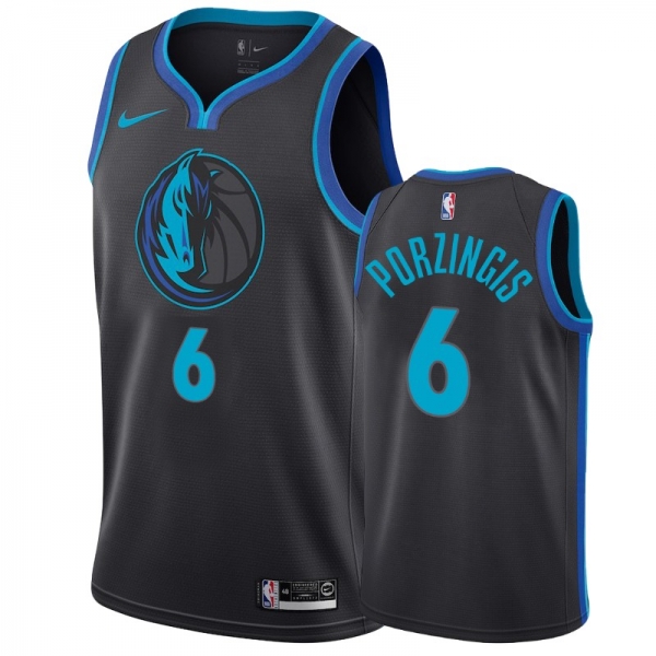 Dallas Mavericks Kristaps Porzingis #6 Black 2018-19 City Jersey