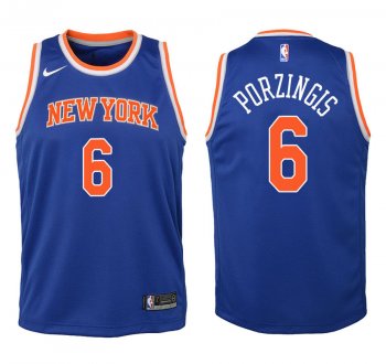 Youth New York Knicks #6 Kristaps Porzingis Icon Jersey