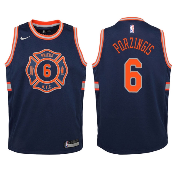 Youth New York Knicks #6 Kristaps Porzingis City Jersey