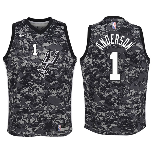 Youth San Antonio Spurs Kyle Anderson #1 Camo City Edition Jersey