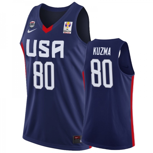 USA Team #80 Kyle Kuzma FIBA Basketball World Cup Jersey