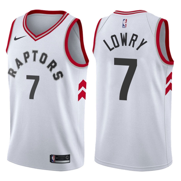 Toronto Raptors Kyle Lowry #7 White 2017-18 Association Jersey