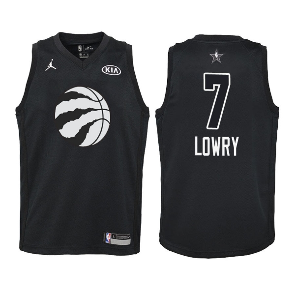 Youth 2018 All-Star Toronto Raptors Kyle Lowry #7 Black Jersey