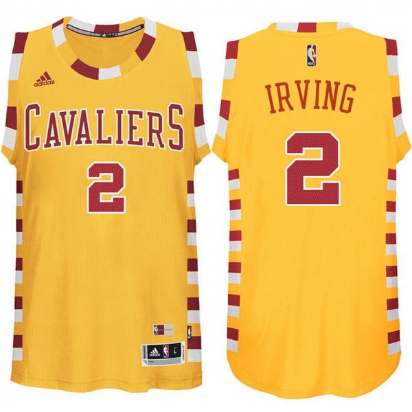 Kyrie Irving Cavaliers #2 Hardwood Classic Gold Jersey