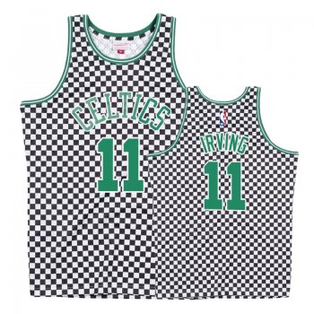 Boston Celtics #11 Kyrie Irving Checkerboard Jersey