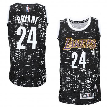 Lakers #24 Kobe Bryant Black City Lights Swingman Jersey