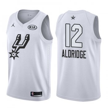 2018 All-Star San Antonio Spurs LaMarcus Aldridge #12 White Jersey