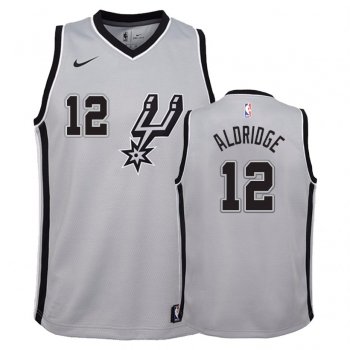 Youth San Antonio Spurs #12 LaMarcus Aldridge Statement Jersey