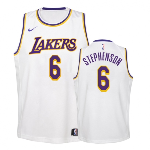 Youth Los Angeles Lakers Lance Stephenson #6 White 2018-19 Association Jersey