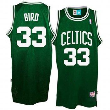 Larry Bird Celtics #33 Green HWC Throwback Jersey