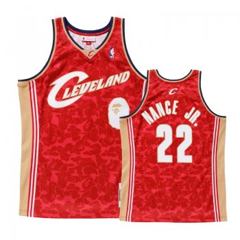 Cavaliers Larry Nance Jr. Red Bape Camo Jersey - Men's