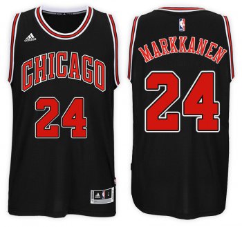 Bulls Lauri Markkanen Black NBA Swingman Road Jersey