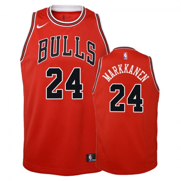 Youth Chicago Bulls #24 Lauri Markkanen Icon Jersey