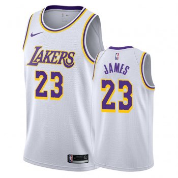 Los Angeles Lakers LeBron James #23 White 2018-19 Association Jersey