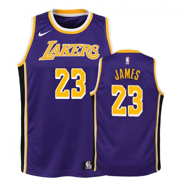 Youth Los Angeles Lakers #23 Lebron James Statement Jersey