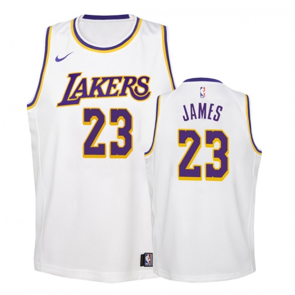 Youth Los Angeles Lakers #23 Lebron James Association Jersey