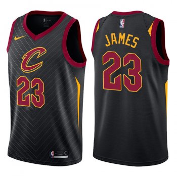 Cleveland Cavaliers LeBron James #23 Black 2017-18 Statement Jersey