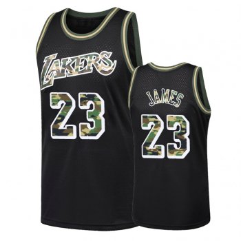 Los Angeles Lakers #23 LeBron James Straight Fire Jersey