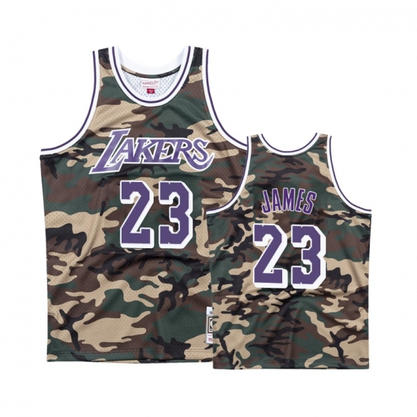 Los Angeles Lakers #23 LeBron James Camo Jersey