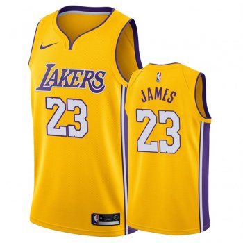 Los Angeles Lakers LeBron James #23 Gold Icon Jersey