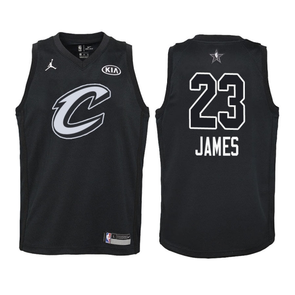 Youth 2018 All-Star Cleveland Cavaliers LeBron James #23 Black Jersey