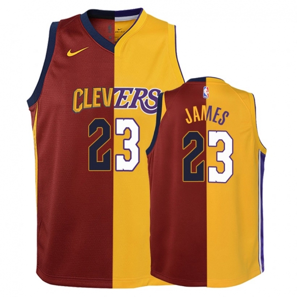 Youth Cleveland Cavaliers #23 LeBron James Split Jersey