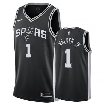 San Antonio Spurs Lonnie Walker IV #1 Black Icon Jersey