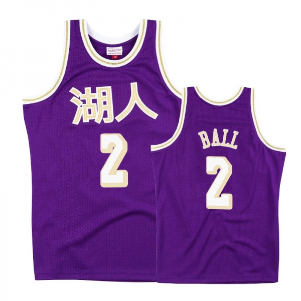 Los Angeles Lakers #2 Lonzo Ball Chinese New Year Jersey