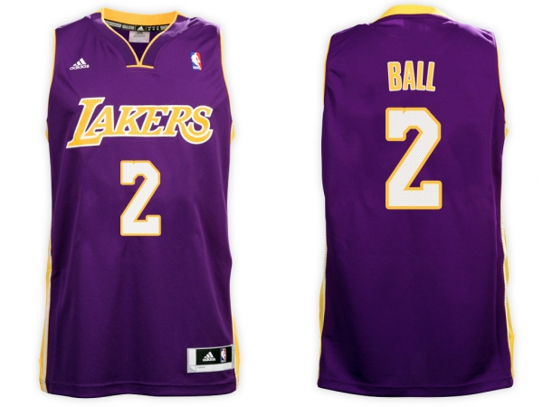 Los Angeles Lakers #2 Lonzo Ball Road Jersey