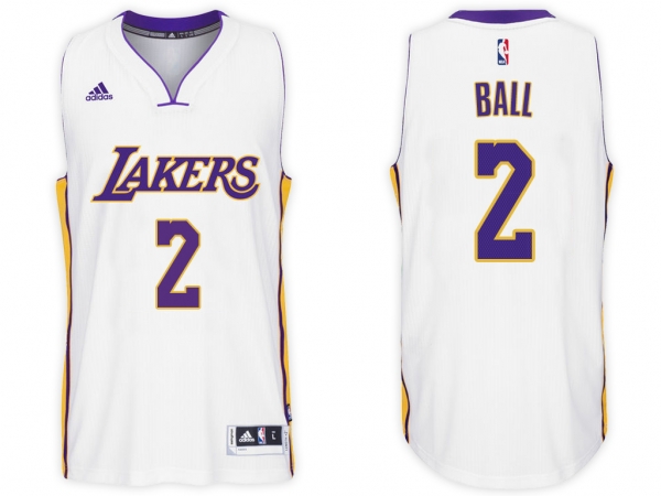 Lakers Lonzo Ball White NBA Swingman Road Jersey