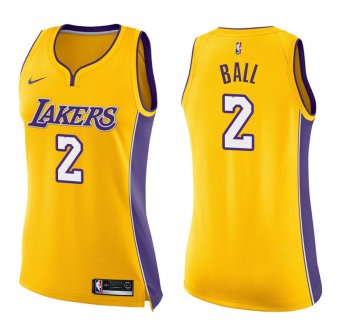 Women's Los Angeles Lakers #2 Lonzo Ball Icon Jersey