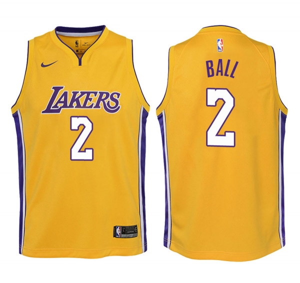 Youth Los Angeles Lakers #2 Lonzo Ball Icon Jersey