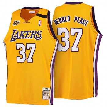 Los Angeles Lakers #37 Metta World Peace Hardwood Classics Jersey