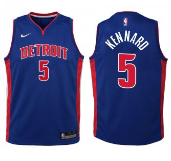 Youth Detroit Pistons #5 Luke Kennard Icon Jersey