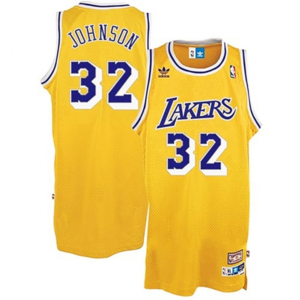 Los Angeles Lakers #32 Magic Johnson Hardwood Classics Jersey