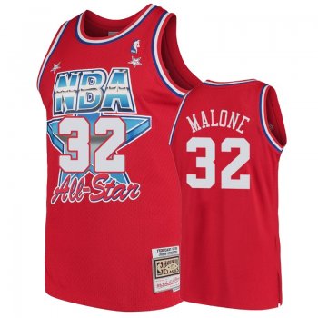 Men's Lakers Magic Johnson Red 1991 NBA All-Star Hardwood Classics Jersey Eastern Conference