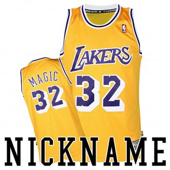 Los Angeles Lakers #32 Magic Johnson Hardwood Classics Jersey