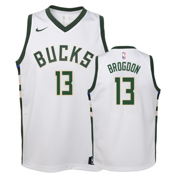 Youth Milwaukee Bucks #13 Malcolm Brogdon Association Jersey