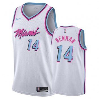 Miami Heat Malik Newman #14 White City Jersey