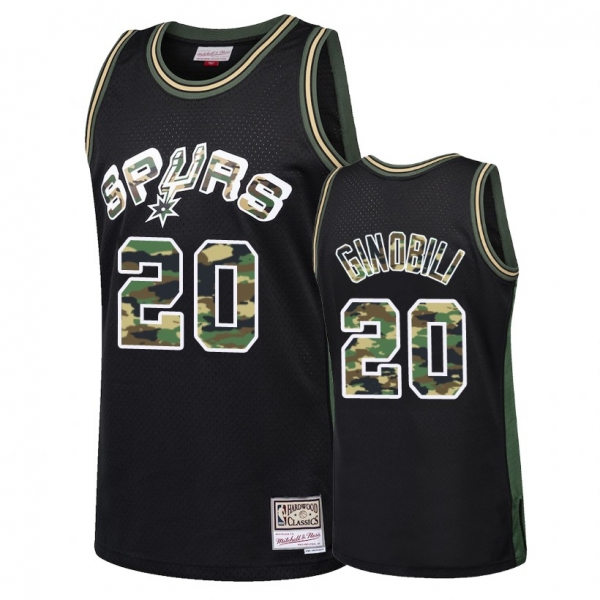 San Antonio Spurs #20 Manu Ginobili Straight Fire Jersey