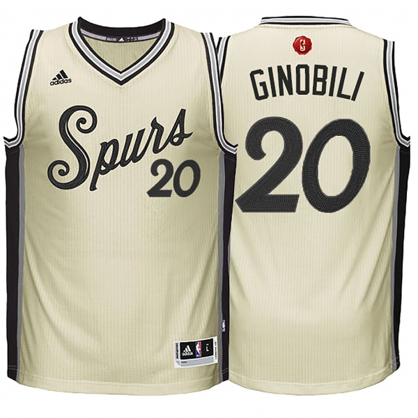 San Antonio Spurs #20 Manu Ginobili Hardwood Classics Jersey