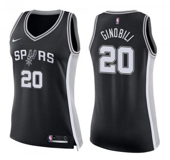 Women's San Antonio Spurs #20 Manu Ginobili Icon Jersey