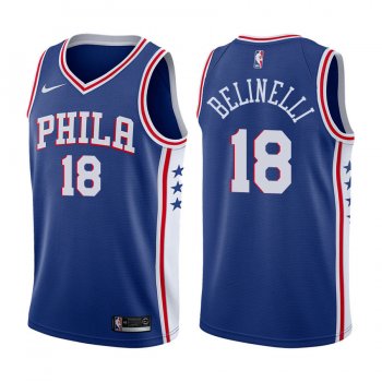 Philadelphia 76ers Marco Belinelli #18 Blue Icon Edition Jersey