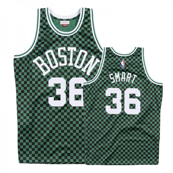 Boston Celtics #36 Marcus Smart Checkerboard Jersey