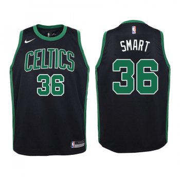 Youth Boston Celtics Marcus Smart #36 Black Statement Edition Jersey