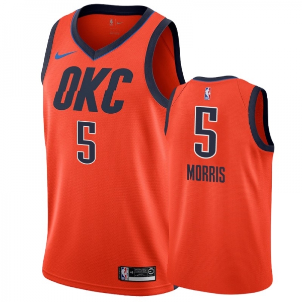 Oklahoma City Thunder Markieff Morris #5 Orange 2018-19 Earned Jersey