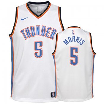 Youth Oklahoma City Thunder Markieff Morris #5 White Association Jersey