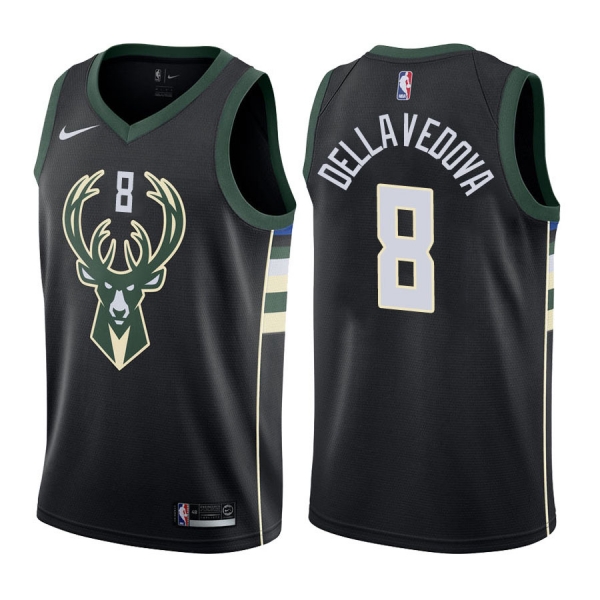 Milwaukee Bucks Matthew Dellavedova #8 Black 2017-18 Statement Jersey