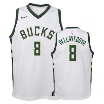 Youth Milwaukee Bucks Matthew Dellavedova #8 White Association Jersey