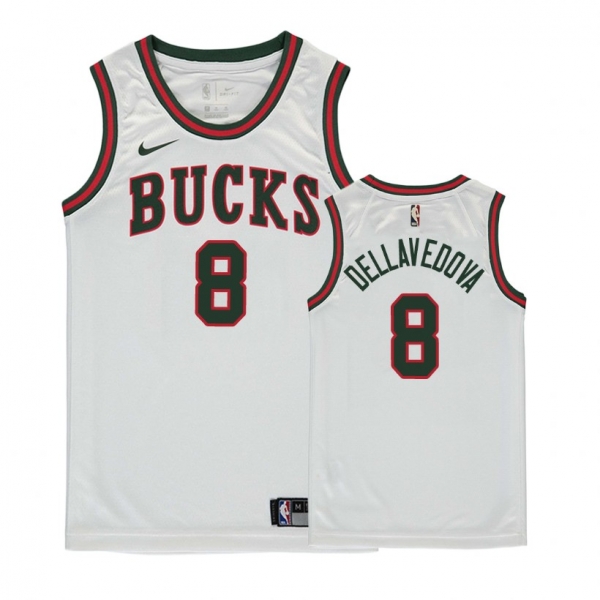 Youth Milwaukee Bucks Matthew Dellavedova #8 White Classic Edition Jersey